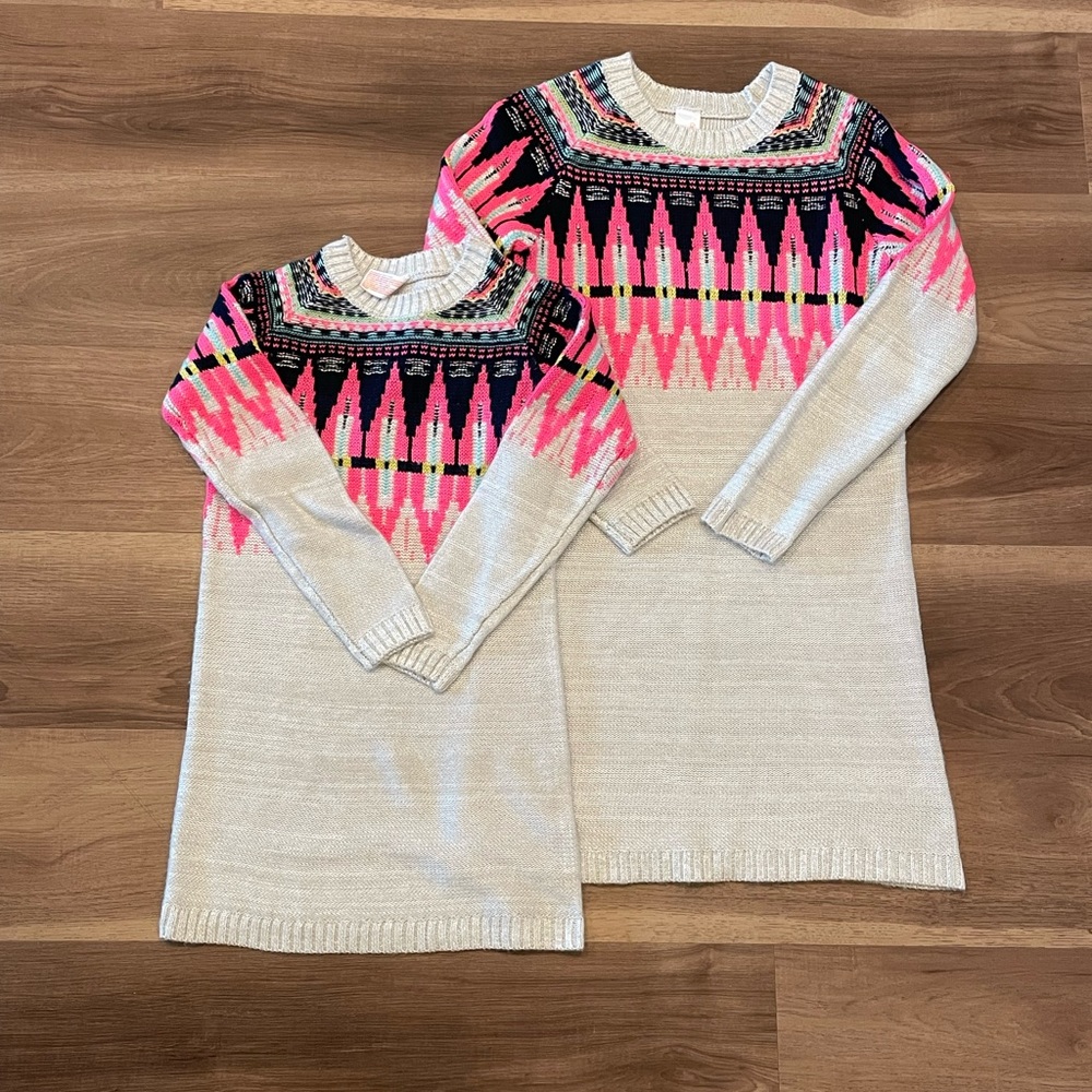 Cat & Jack Sweater Dresses (2). Size 6/6X and 10/12.